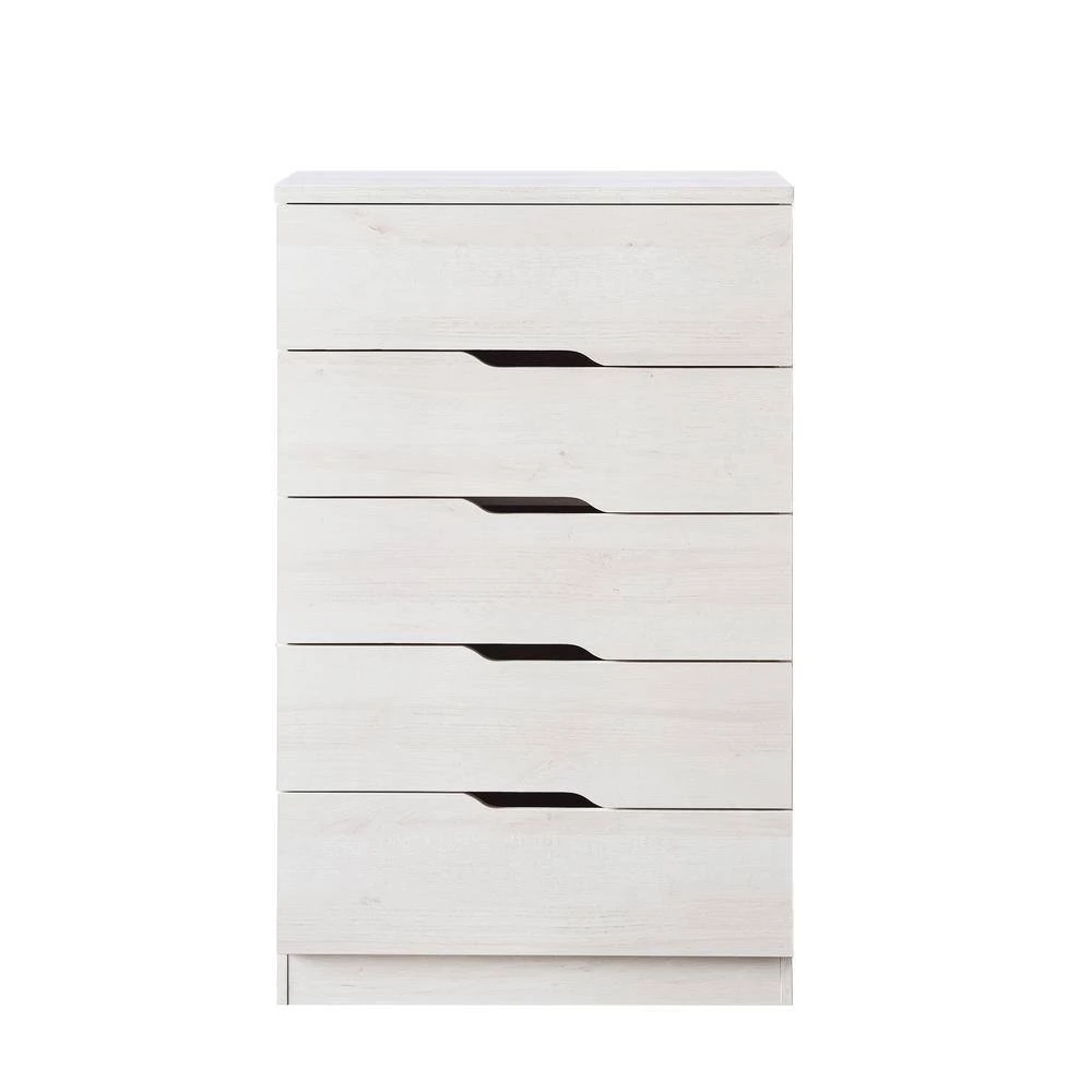 Tobin 15.50 in. 5-Drawer White Oak Chest by Furniture of America 4 Tobin 15.50 in. 5-Drawer White Oak Chest by Furniture of America - Image 4