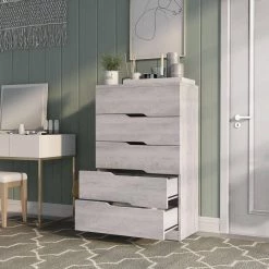 Tobin 15.50 in. 5-Drawer White Oak Chest by Furniture of America 9 Tobin 15.50 in. 5-Drawer White Oak Chest by Furniture of America -Furniture of America Sales Store white oak furniture of america chest of drawers idi k20032 77 1000