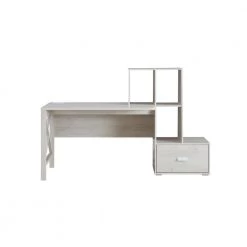 Reed 70.5 in. W Rectangle White Oak MDF 1-Drawer Computer Desk with Bookshelves by Furniture of America -Furniture of America Sales Store white oak furniture of america computer desks idi 202796 4f 1000