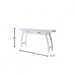 Cora 70 in. White Oak 32 in. Rectangle Particle Board Console Table with 2-Drawers by Furniture of America -Furniture of America Sales Store white oak furniture of america console tables idi 202794 40 1000