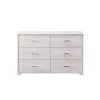 Mendenite 6-Drawer White Oak Drawer (30 in. H x 47.2 in. W x 15.4 in. D) by Furniture of America