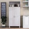 Watson White Oak Pantry Cabinet with Double Doors by Furniture of America