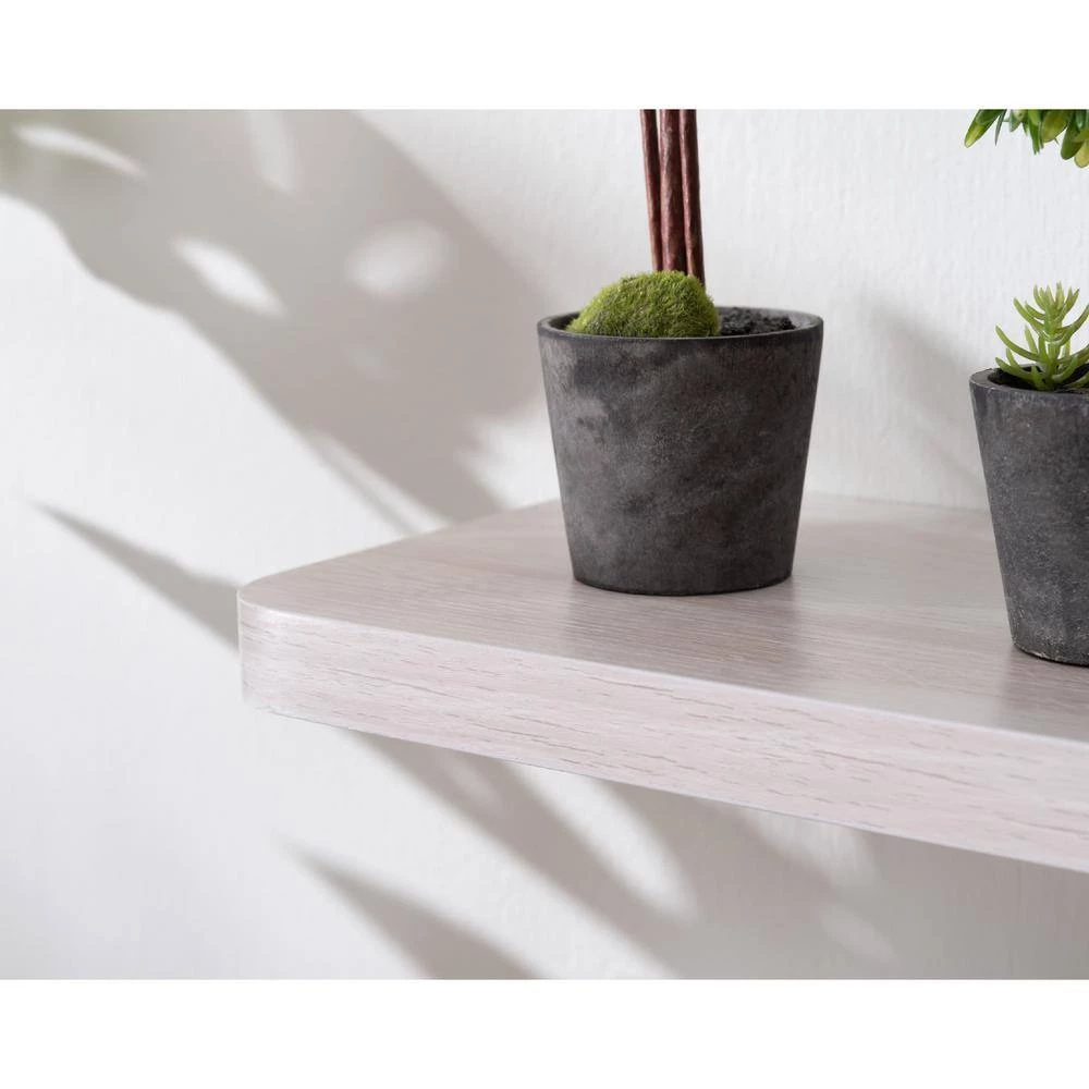 Eustache 60 in. White Oak Wood Floating TV Stand Fits TVs Up to 66 in. with Wall Mount Feature by Furniture of America 5 Eustache 60 in. White Oak Wood Floating TV Stand Fits TVs Up to 66 in. with Wall Mount Feature by Furniture of America - Image 5