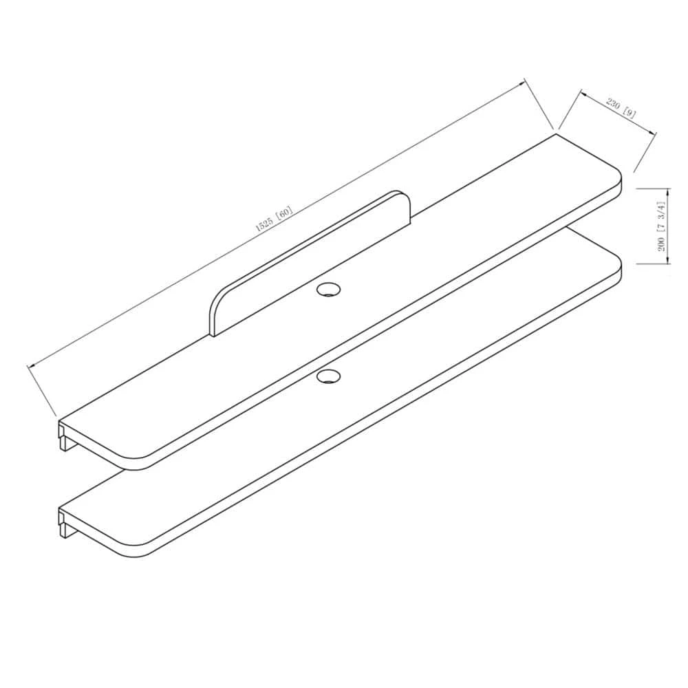 Eustache 60 in. White Oak Wood Floating TV Stand Fits TVs Up to 66 in. with Wall Mount Feature by Furniture of America 6 Eustache 60 in. White Oak Wood Floating TV Stand Fits TVs Up to 66 in. with Wall Mount Feature by Furniture of America - Image 6