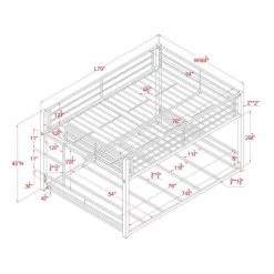 Bowry White Powder Coating Full Over Full Bunk Bed by Furniture of America -Furniture of America Sales Store white powder coating furniture of america bunk beds idf bk656wh ff 76 1000