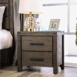 Bungalow 2-Drawer Wire-Brushed Rustic Brown Nightstand by Furniture of America -Furniture of America Sales Store wire brushed rustic brown furniture of america nightstands idf 7382n 31 1000