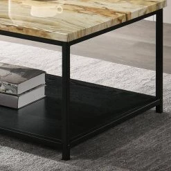 Vartino 47.25 in. Yellow and Black Rectangle Wood Top Coffee Table by Furniture of America 11 Vartino 47.25 in. Yellow and Black Rectangle Wood Top Coffee Table by Furniture of America -Furniture of America Sales Store yellow and black furniture of america coffee tables idf 4278me c 44 1000